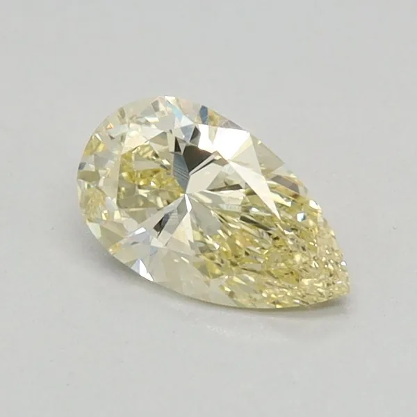 0.39ct PEAR Fancy Intense Yellow VVS2 Coloured Lab diamond