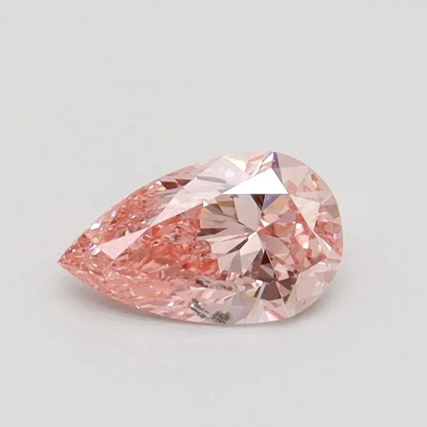 0.51ct PEAR Fancy Intense Pink SI2 Coloured Lab diamond