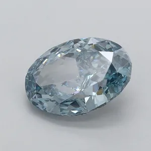 1.03ct OVAL Fancy Vivid Blue VS1 Coloured Lab diamond