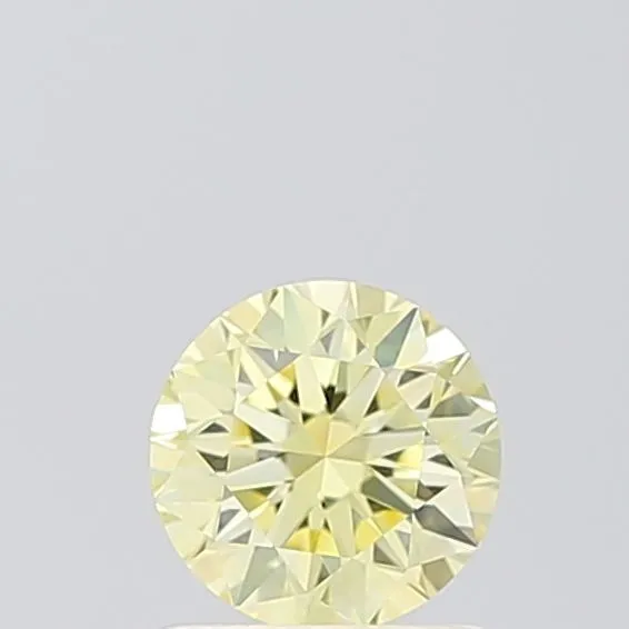 0.67ct ROUND Fancy Yellow VS1 Coloured Lab diamond