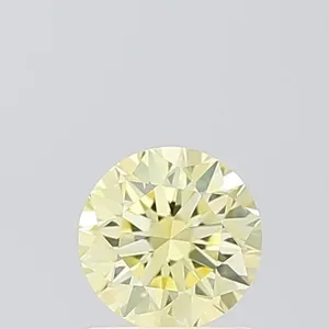 0.67ct ROUND Fancy Yellow VS1 Coloured Lab diamond