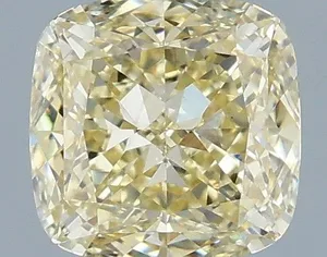 1.07ct CUSHION Fancy Light Yellow VS1 Coloured Lab diamond