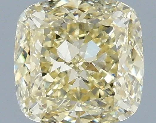 1.07ct CUSHION Fancy Light Yellow VS1 Coloured Lab diamond
