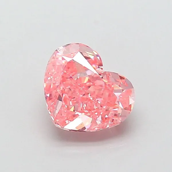 1.65ct HEART Fancy Vivid Pink VS1 Coloured Lab diamond