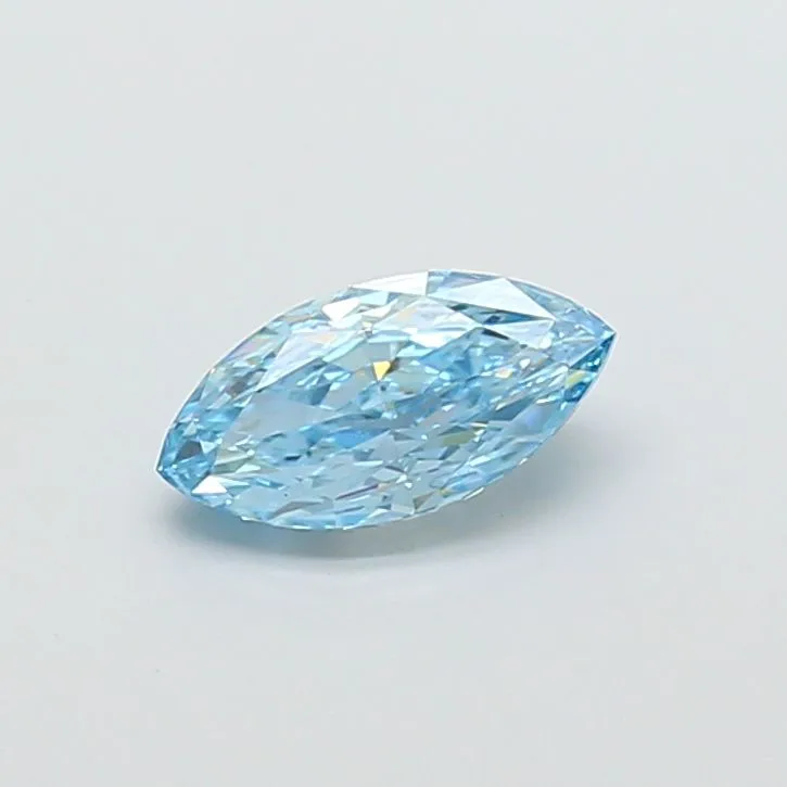 1.51ct MARQUISE Fancy Vivid Blue VVS2 Coloured Lab diamond