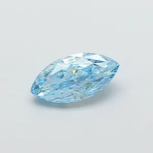 1.51ct MARQUISE Fancy Vivid Blue VVS2 Coloured Lab diamond