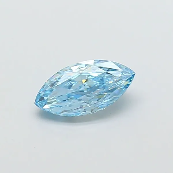 1.51ct MARQUISE Fancy Vivid Blue VVS2 Coloured Lab diamond