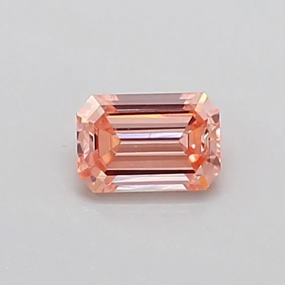 0.31ct EMERALD Fancy Intense Pink VS2 Coloured Lab diamond