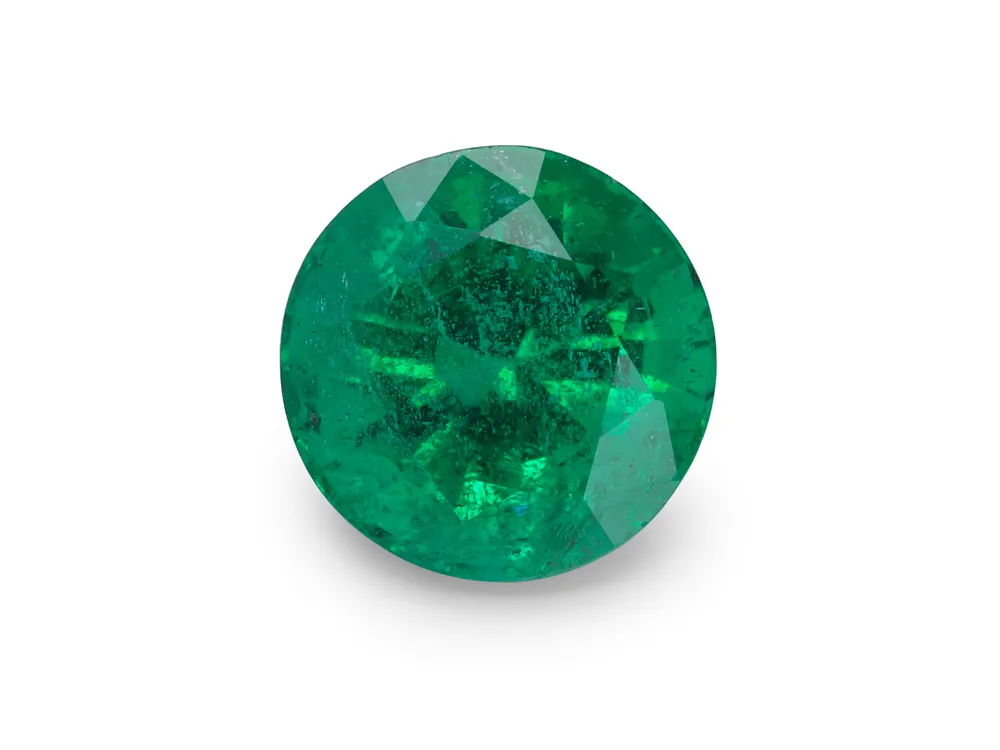 1.15ct Green Emerald, Round gemstone