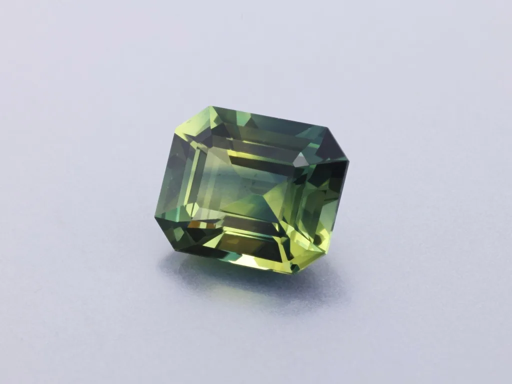 1.25ct Parti Sapphire, Emerald Cut gemstone