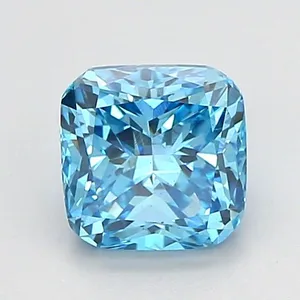 1.12ct CUSHION Fancy Vivid Blue VS2 Coloured Lab diamond
