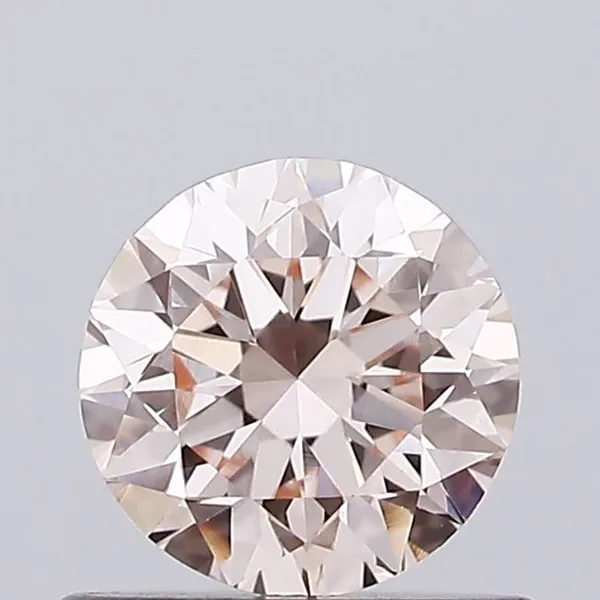 0.64ct ROUND Fancy Light Pink VVS2 Coloured Lab diamond
