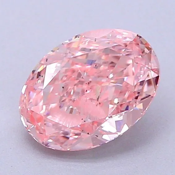 0.97ct OVAL Fancy Intense Pink SI1 Coloured Lab diamond