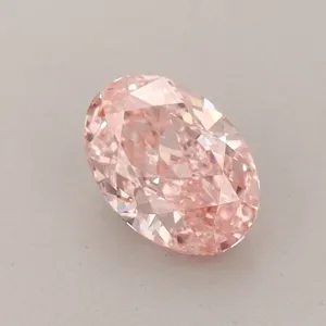 1.05ct OVAL Fancy Vivid Pink VS2 Coloured Lab diamond