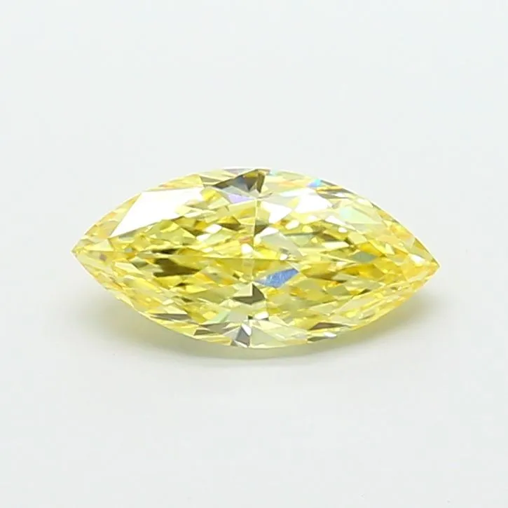 1.90ct MARQUISE Fancy Intense Yellow VVS2 Coloured Lab diamond
