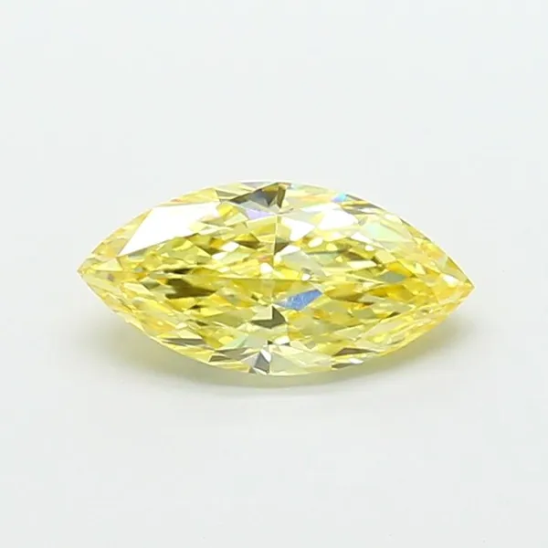 1.9ct MARQUISE Fancy Intense Yellow VVS2 Coloured Lab diamond