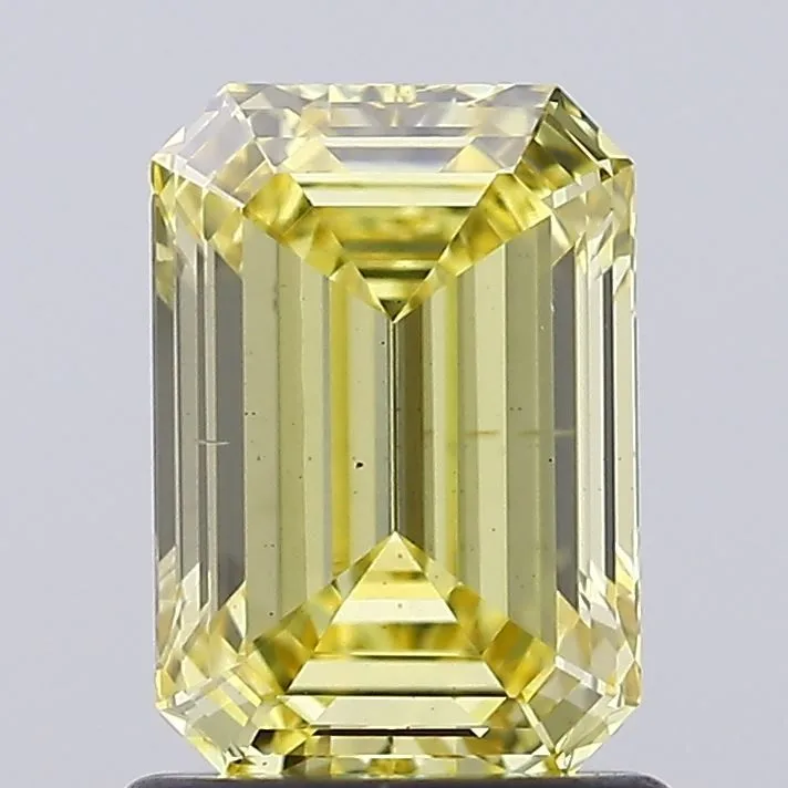 1.20ct EMERALD Fancy Intense Yellow VS2 Coloured Lab diamond