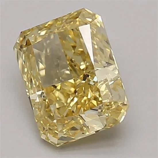 1.22ct RADIANT Fancy Intense Yellow VVS2 Coloured Lab diamond