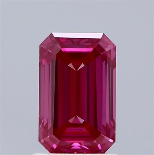 1.38ct EMERALD Fancy Vivid Pink VS1 Coloured Lab diamond