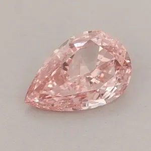 0.56ct PEAR Fancy Vivid Pink VS1 Coloured Lab diamond