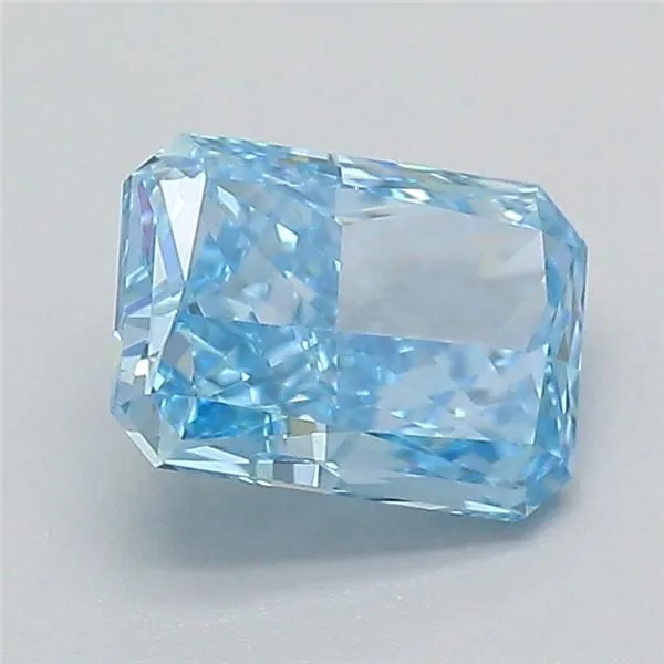 0.73ct RADIANT Fancy Vivid Blue VS2 Coloured Lab diamond