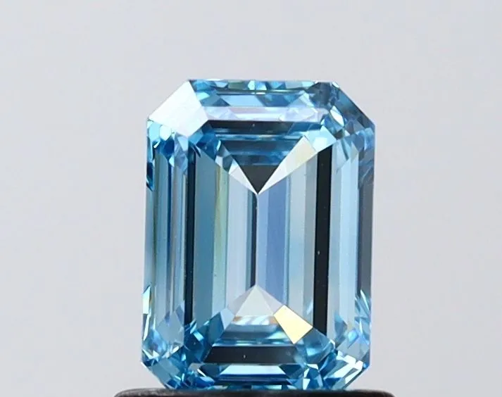 1.04ct EMERALD Fancy Vivid Blue VS1 Coloured Lab diamond