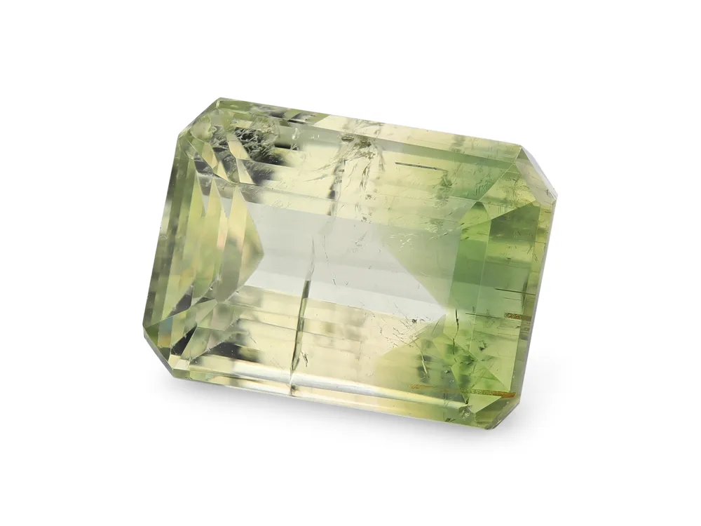7.62ct Parti Tourmaline, Emerald Cut gemstone
