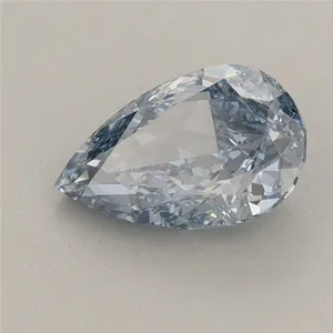 0.88ct PEAR Fancy Vivid Blue VVS2 Coloured Lab diamond