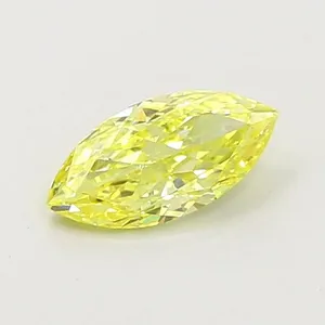0.52ct MARQUISE Fancy Intense Yellow VVS2 Coloured Lab diamond