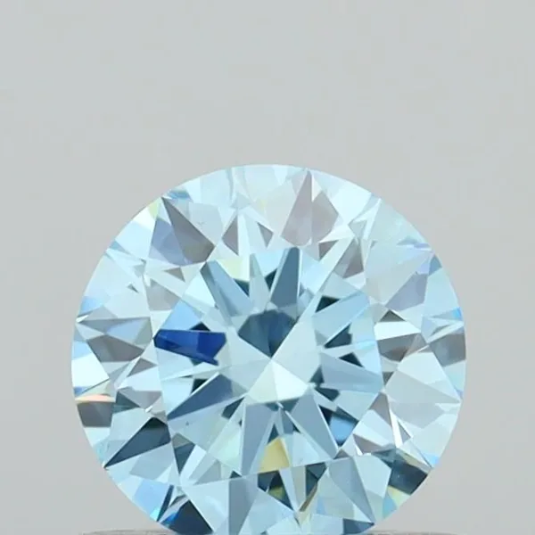 0.54ct ROUND Fancy Vivid Blue VS1 Coloured Lab diamond