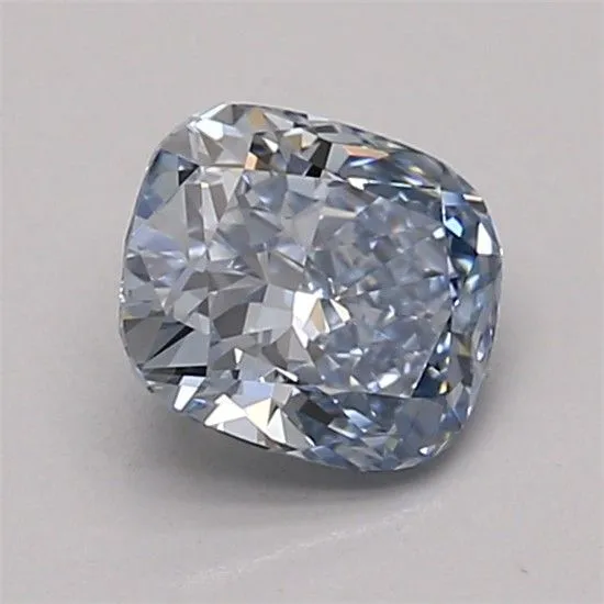 0.81ct CUSHION Fancy Vivid Blue IF Coloured Lab diamond