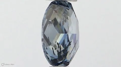 0.54ct OVAL Fancy Vivid Blue SI2 Coloured Lab diamond