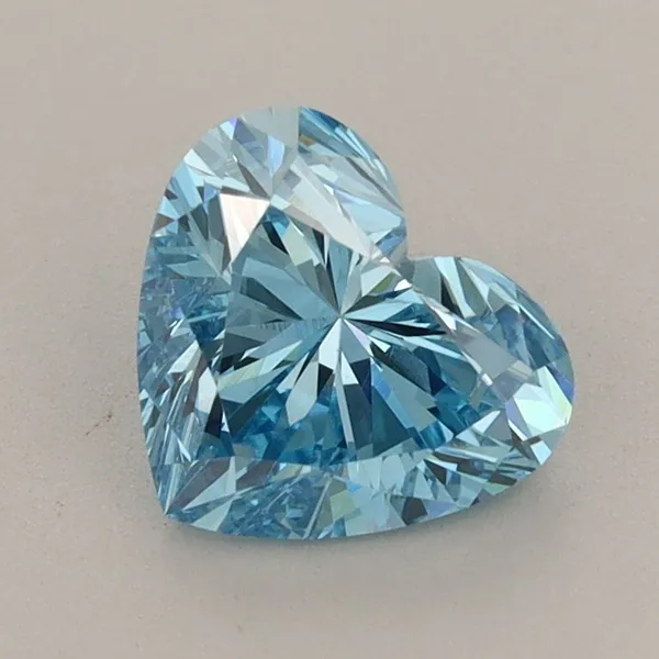 1.33ct HEART Fancy Vivid Blue VVS2 Coloured Lab diamond