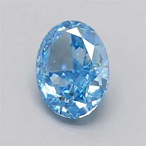 0.54ct OVAL Fancy Vivid Blue VVS2 Coloured Lab diamond