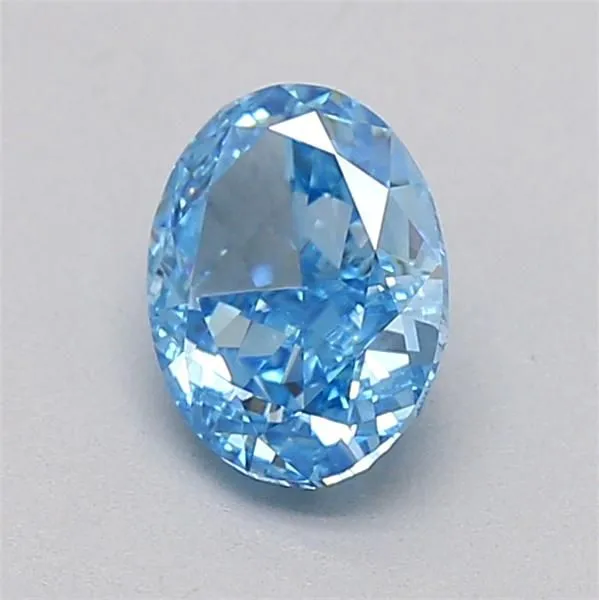 0.54ct OVAL Fancy Vivid Blue VVS2 Coloured Lab diamond