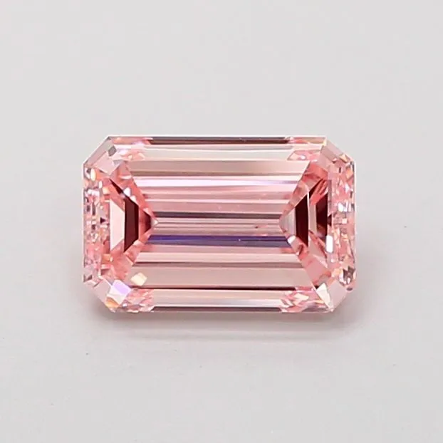 1.00ct EMERALD Fancy Intense Pink VVS2 Coloured Lab diamond