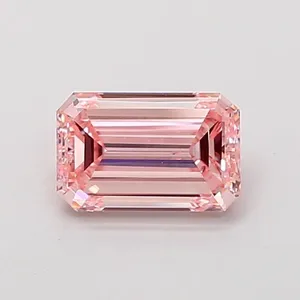1ct EMERALD Fancy Intense Pink VVS2 Coloured Lab diamond