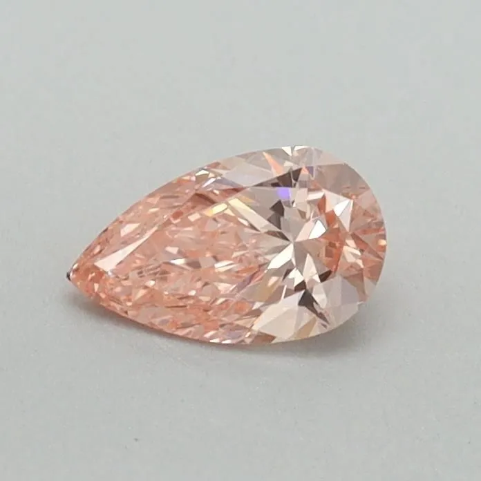 0.33ct PEAR Fancy Vivid Pink VS1 Coloured Lab diamond