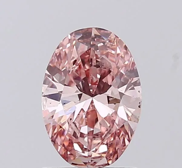 1.00ct OVAL Fancy Intense Pink SI2 Coloured Lab diamond