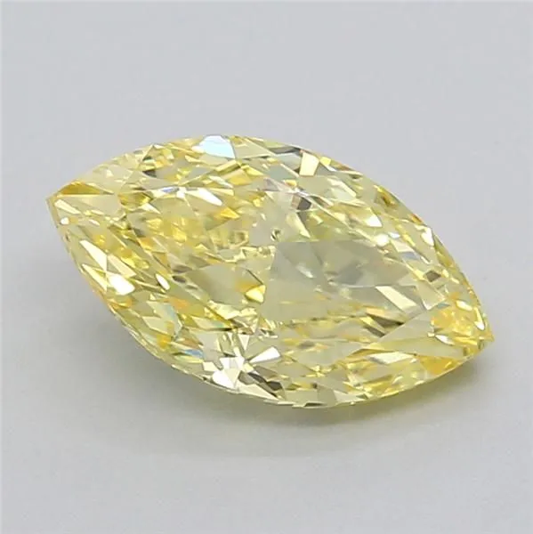 1.45ct MARQUISE Fancy Intense Yellow VVS2 Coloured Lab diamond