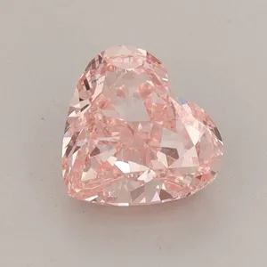 1.17ct HEART Fancy Vivid Pink VS1 Coloured Lab diamond