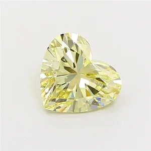 1.6ct HEART Fancy Light Yellow VVS2 Coloured Lab diamond