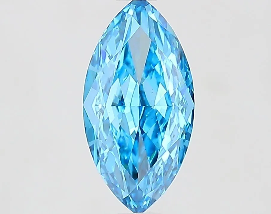 1.61ct MARQUISE Fancy Vivid Blue VS1 Coloured Lab diamond