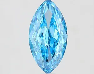 1.61ct MARQUISE Fancy Vivid Blue VS1 Coloured Lab diamond