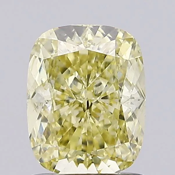 1.46ct CUSHION Fancy Yellow VS1 Coloured Lab diamond