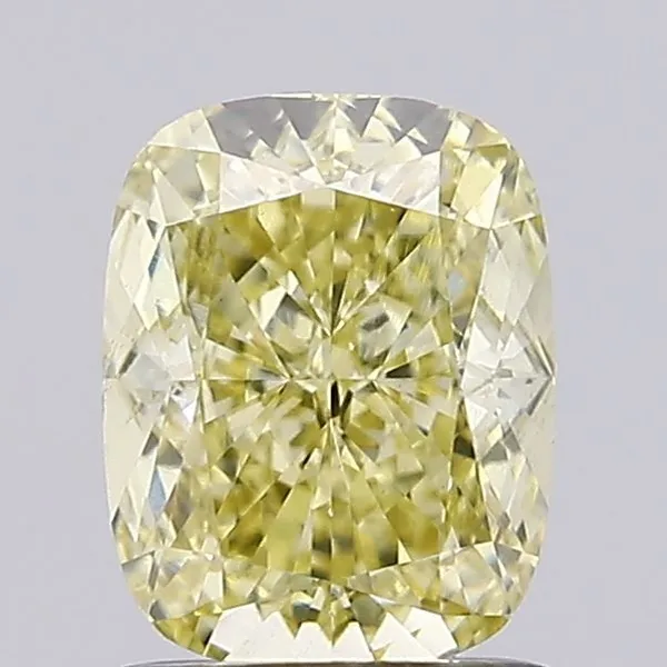 1.46ct CUSHION Fancy Yellow VS1 Coloured Lab diamond
