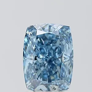 1.4ct CUSHION Fancy Vivid Blue VS1 Coloured Lab diamond