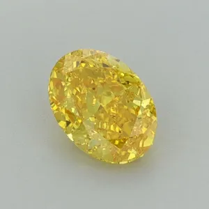 1ct OVAL Fancy Vivid Yellow VVS2 Coloured Lab diamond