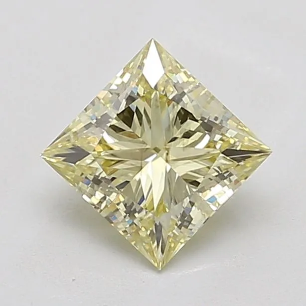 1.57ct PRINCESS Fancy Yellow SI1 Coloured Lab diamond