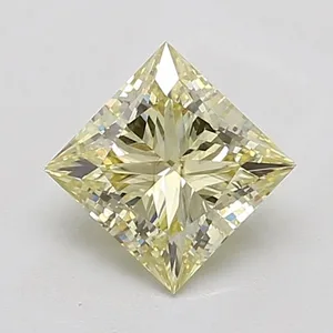 1.57ct PRINCESS Fancy Yellow SI1 Coloured Lab diamond